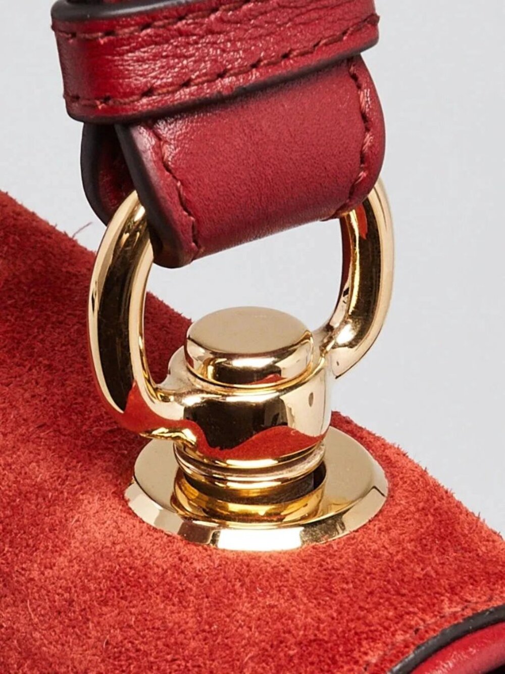 Gucci Red Suede Blondie Crossbody Bag - Picture 8 of 12